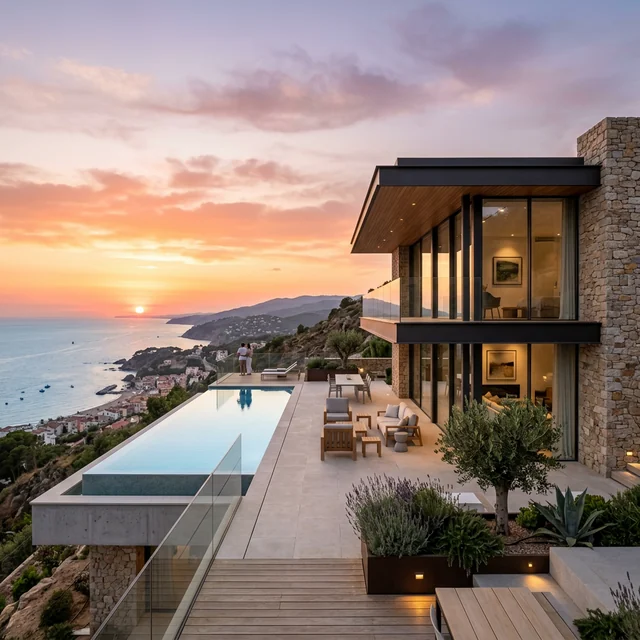 Mediterranean architecture and coastal landscape in the Maresme region